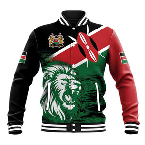 Afro Kenya Lion Head Baseball Jacket Flag Style LT18