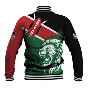 Afro Kenya Lion Head Baseball Jacket Flag Style LT18