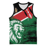 Afro Kenya Lion Head Basketball Jersey Flag Style LT18