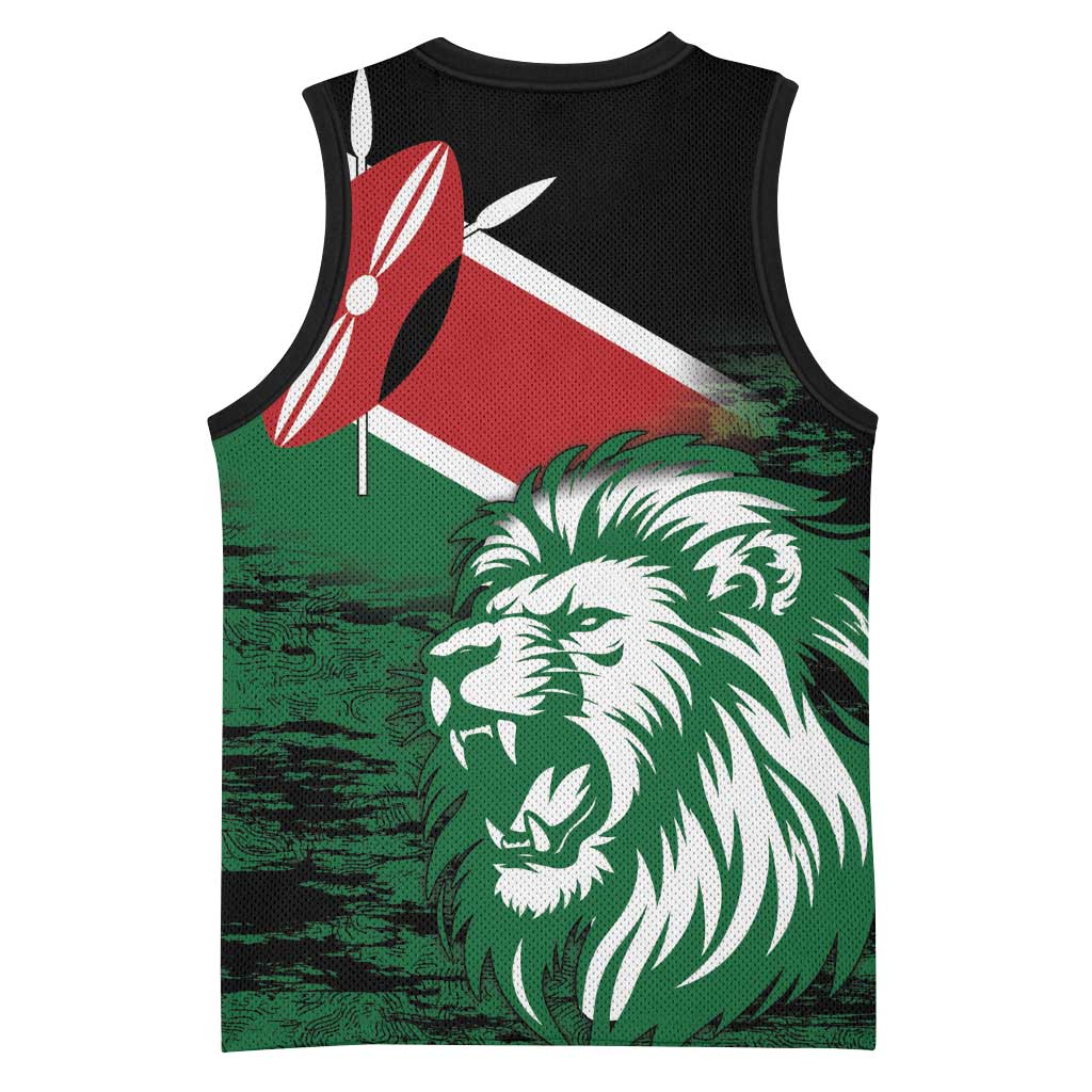 Afro Kenya Lion Head Basketball Jersey Flag Style LT18