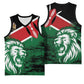 Afro Kenya Lion Head Basketball Jersey Flag Style LT18