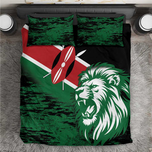 Afro Kenya Lion Head Bedding Set Flag Style