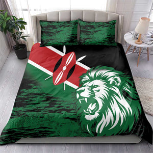 Afro Kenya Lion Head Bedding Set Flag Style