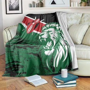 Afro Kenya Lion Head Blanket Flag Style