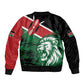 Afro Kenya Lion Head Bomber Jacket Flag Style