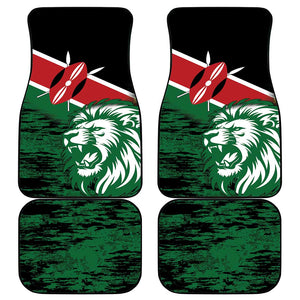 Afro Kenya Lion Head Car Mats Flag Style