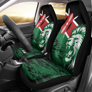 Afro Kenya Lion Head Car Seat Cover Flag Style