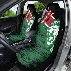 Afro Kenya Lion Head Car Seat Cover Flag Style