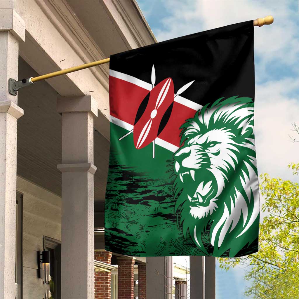 Afro Kenya Lion Head Garden Flag Flag Style