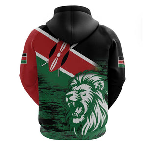 Afro Kenya Lion Head Hoodie Flag Style