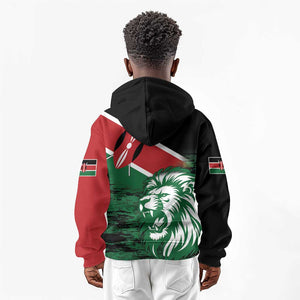 Afro Kenya Lion Head Kid Hoodie Flag Style