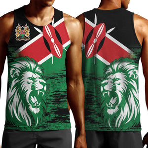 Afro Kenya Lion Head Men Tank Top Flag Style