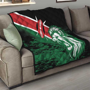 Afro Kenya Lion Head Quilt Flag Style