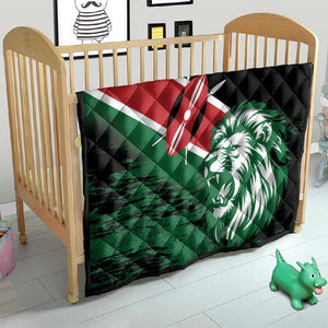 Afro Kenya Lion Head Quilt Flag Style