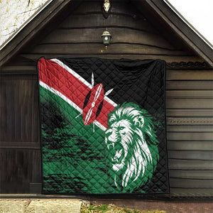 Afro Kenya Lion Head Quilt Flag Style