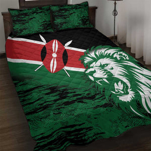 Afro Kenya Lion Head Quilt Bed Set Flag Style