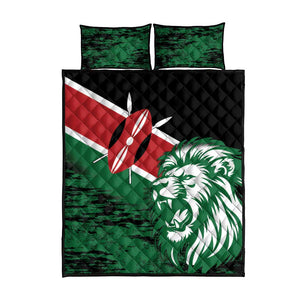 Afro Kenya Lion Head Quilt Bed Set Flag Style