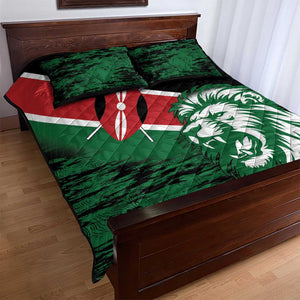 Afro Kenya Lion Head Quilt Bed Set Flag Style