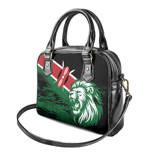 Afro Kenya Lion Head Shoulder Handbag Flag Style