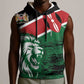 Afro Kenya Lion Head Sleeveless Hoodie Flag Style - African Pride