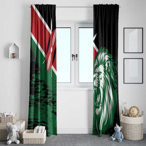 Afro Kenya Lion Head Window Curtain Flag Style