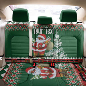 Personalized Afro Kenya Christmas Back Car Seat Cover African Santa -  Folk Pattern