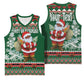 Personalized Afro Kenya Christmas Basketball Jersey African Santa - Folk Pattern LT18