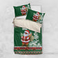 Personalized Afro Kenya Christmas Bedding Set African Santa -  Folk Pattern