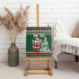 Personalized Afro Kenya Christmas Canvas Wall Art African Santa -  Folk Pattern