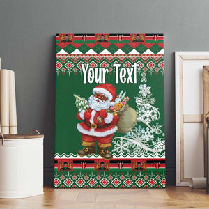 Personalized Afro Kenya Christmas Canvas Wall Art African Santa -  Folk Pattern