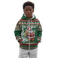 Personalized Afro Kenya Christmas Kid Hoodie African Santa -  Folk Pattern