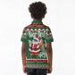 Personalized Afro Kenya Christmas Kid Polo Shirt African Santa -  Folk Pattern