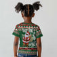 Personalized Afro Kenya Christmas Kid T shirt African Santa -  Folk Pattern
