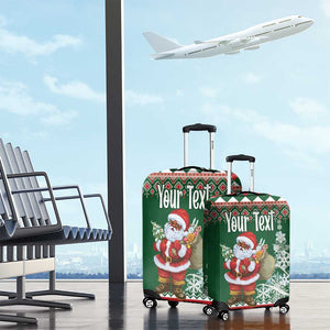 Personalized Afro Kenya Christmas Luggage Cover African Santa -  Folk Pattern