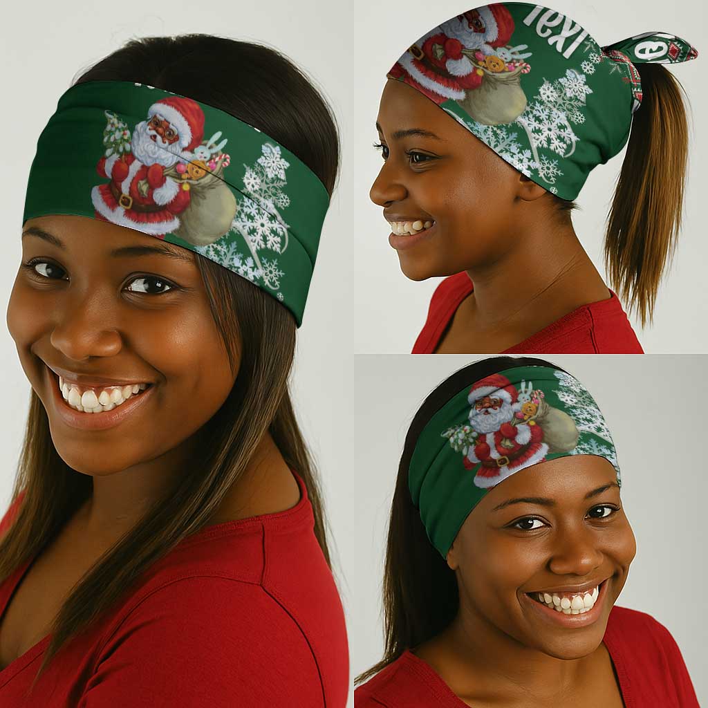 Personalized Afro Kenya Christmas Neck Gaiter African Santa -  Folk Pattern LT18