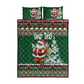 Personalized Afro Kenya Christmas Quilt Bed Set African Santa -  Folk Pattern
