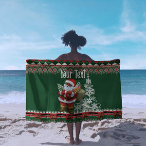 Personalized Afro Kenya Christmas Sarong African Santa -  Folk Pattern