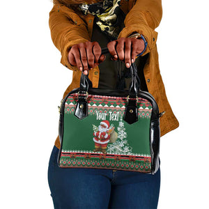 Personalized Afro Kenya Christmas Shoulder Handbag African Santa -  Folk Pattern