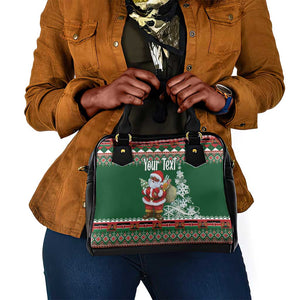 Personalized Afro Kenya Christmas Shoulder Handbag African Santa -  Folk Pattern