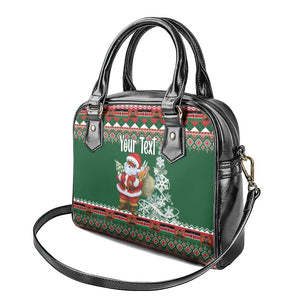 Personalized Afro Kenya Christmas Shoulder Handbag African Santa -  Folk Pattern