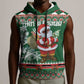 Personalized Afro Kenya Christmas Sleeveless Hoodie African Santa -  Folk Pattern - African Pride
