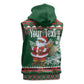Personalized Afro Kenya Christmas Sleeveless Zip Hoodie African Santa -  Folk Pattern - African Pride