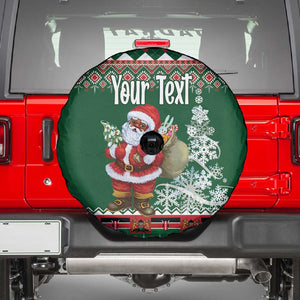 Personalized Afro Kenya Christmas Spare Tire Cover African Santa -  Folk Pattern