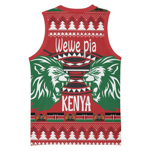 Afro Kenya Christmas Basketball Jersey Head Lion - Heri ya Krismasi LT18
