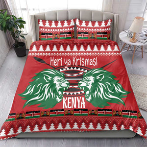 Afro Kenya Christmas Bedding Set Head Lion - Heri ya Krismasi