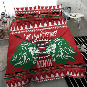 Afro Kenya Christmas Bedding Set Head Lion - Heri ya Krismasi