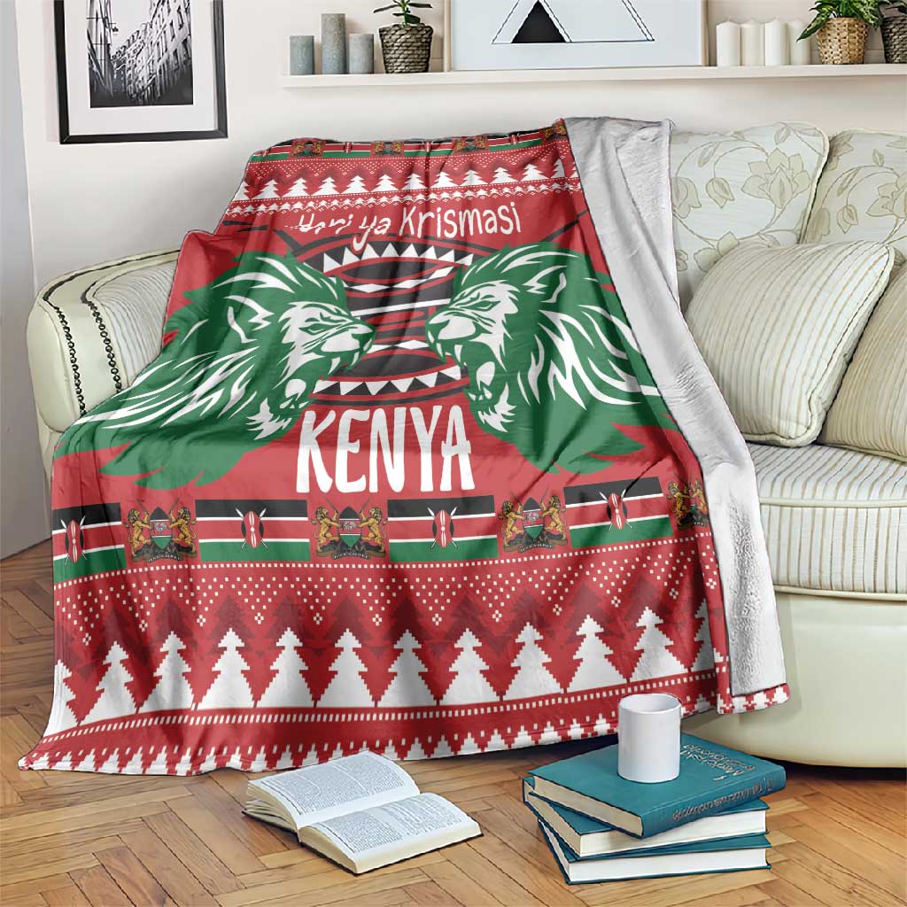 Afro Kenya Christmas Blanket Head Lion - Heri ya Krismasi