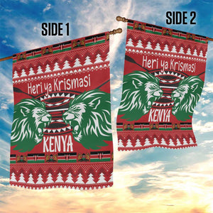 Afro Kenya Christmas Garden Flag Head Lion - Heri ya Krismasi