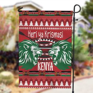 Afro Kenya Christmas Garden Flag Head Lion - Heri ya Krismasi