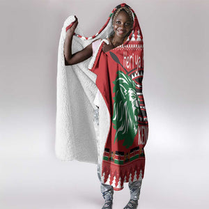 Afro Kenya Christmas Hooded Blanket Head Lion - Heri ya Krismasi